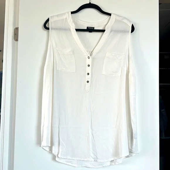 Torrid - White Linen Tank - Picture 4 of 8